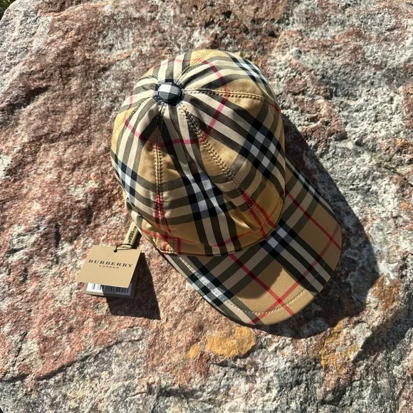 NWT Authentic Burberry Baseball Cap NWT BURBERRY Jersey Baseball Cap S MONOGRAM TB Embroidered  main image 3